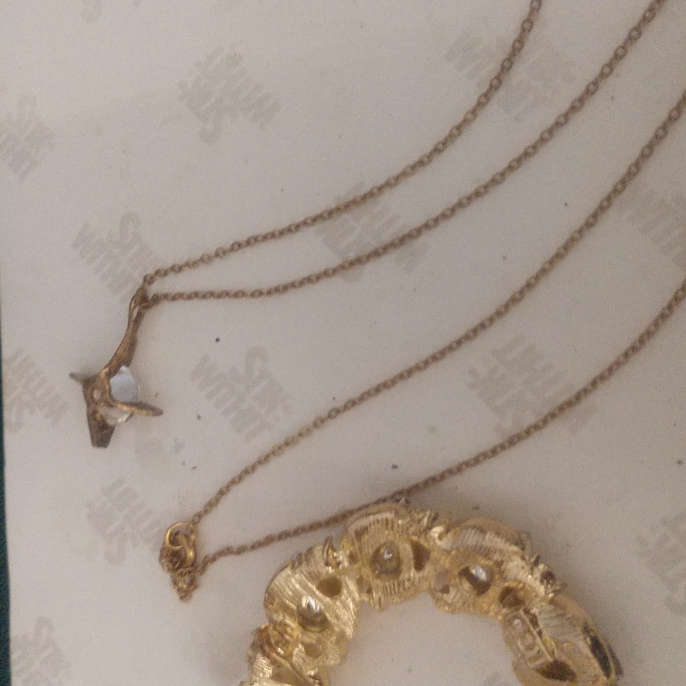 Ladies vintage gold necklace and matching brooch - Picture 6 of 6